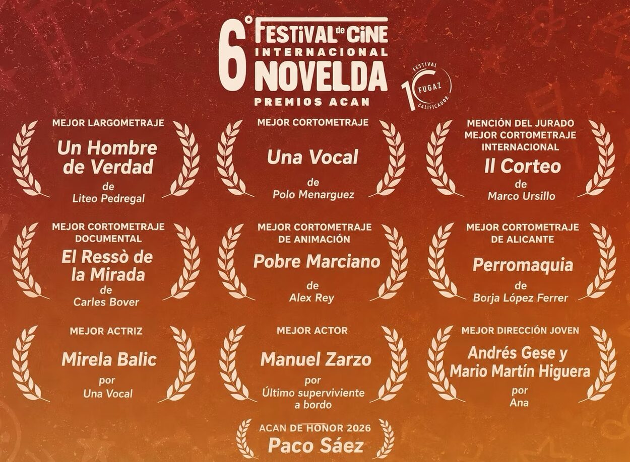 El director alicantino Borja López gana el premio al Mejor Cortometraje de Alicante en el Festival Internacional de Cine de Novelda