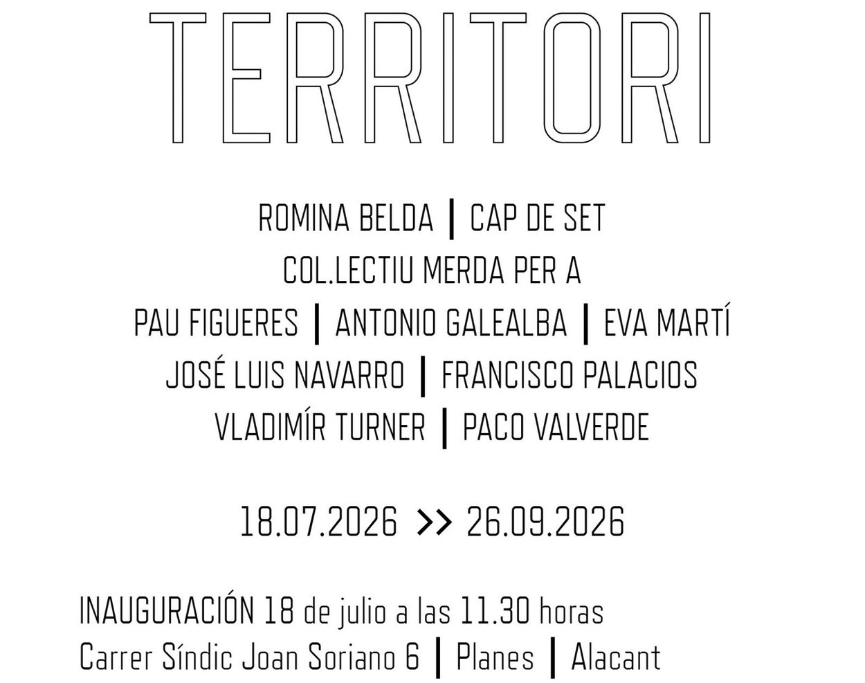 TERRITORI: Arte contra la especulación inmobiliaria en Alicante