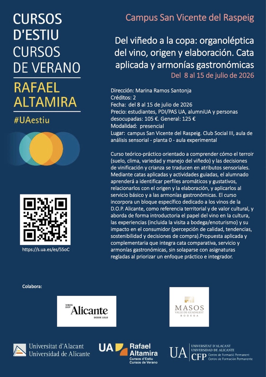 Curso UA: Descifrando el vino de Alicante, del terroir a la copa